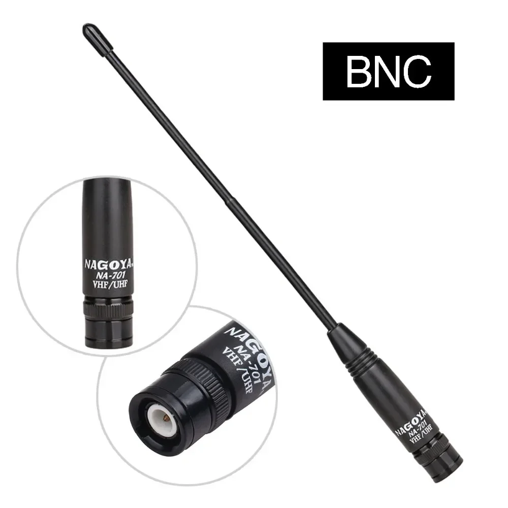 Nagoya NA-701 BNC Dual Band 144/430Mhz Flexible Soft Antenna HT/Scanner for ICOM TYT Wouxun Walkie Talkie Radio Ham CB Radio