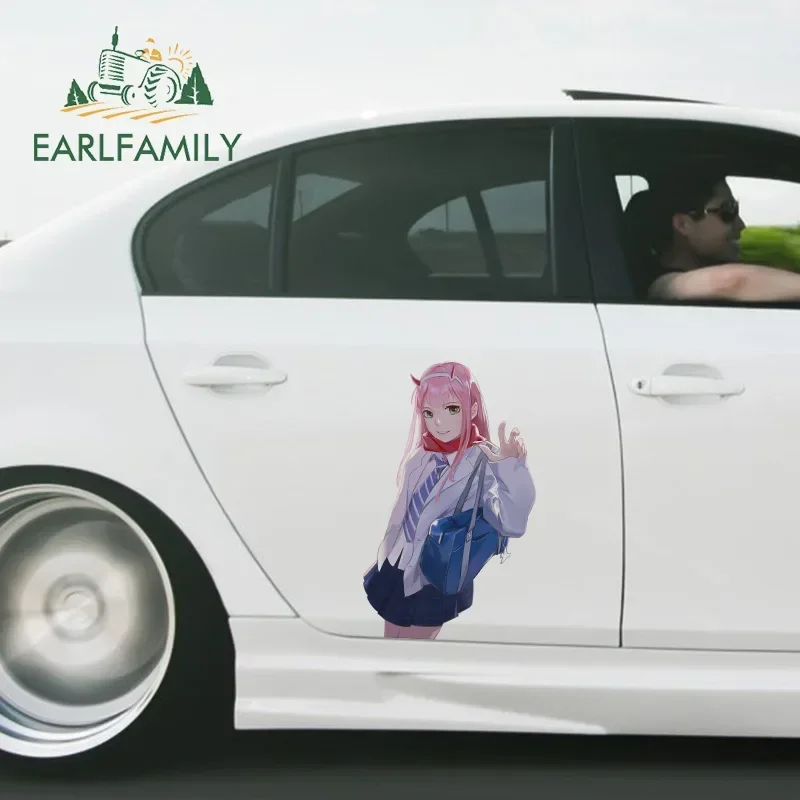 EARLFAMILY 43cm x 26.1cm For Anime Cartoon Creative Car Stickers Vinyl Material Auto Decal Windows Decals Scratch-Proof Decor