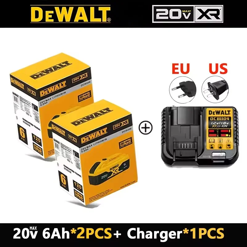 

100% DeWALT 20V 5.0Ah High Power Tools Battery 20V 6Ah 60V Battery Charger Set XRFlexVolt Li-lon DCB805,DCB206,DCB609
