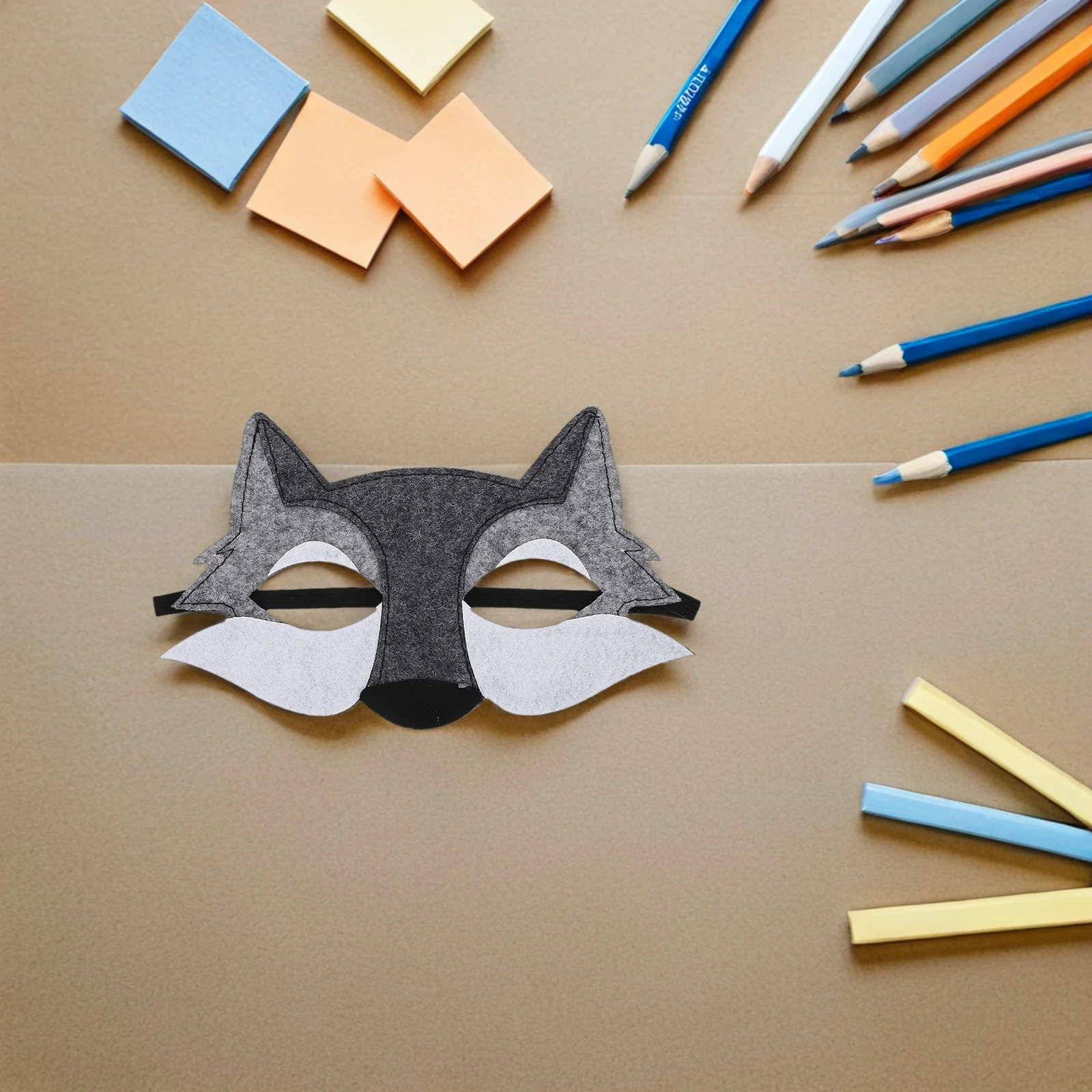 12 قطعة قناع نصف وجه على شكل ذئب الهالوين، أزياء تنكرية واقعية، إكسسوار للحفلات التنكرية، غطاء للحيوانات البرية #5