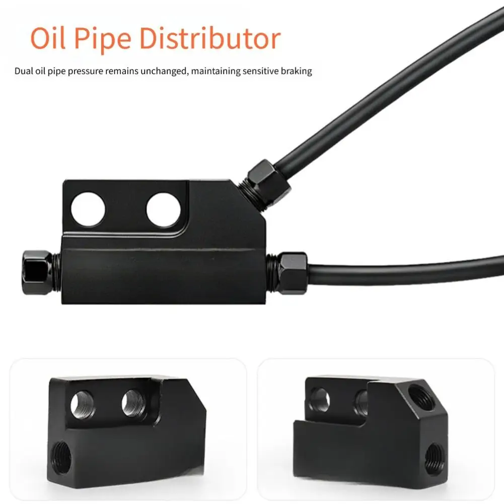 Bicycle Dual Disc Brake Adapter Kit for 203mm and 220mm Rotors with Post Mount Interface and Hydraulic For splitter Function