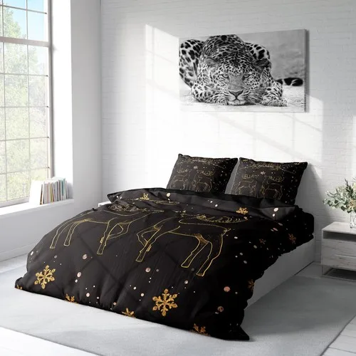 2022 New Year Christmas Merry Christmas Double Duvet Cover Set 3D Cotton Satin Deer Design Fashion Style For Home Bed Set Fad