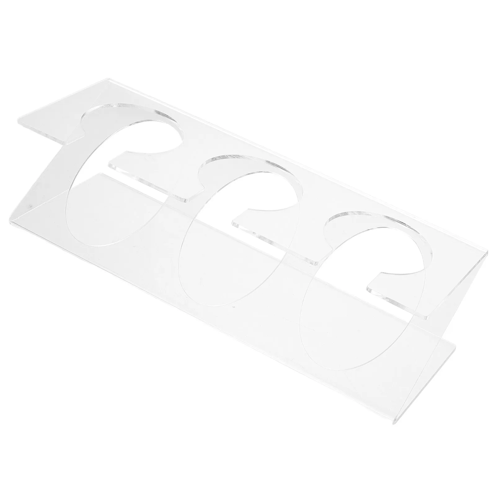 Clear Acrylic Test Tube Rack 3 Slot Coffee Bean Spice Seasoning Storage Organizer Kitchen Vial Holder