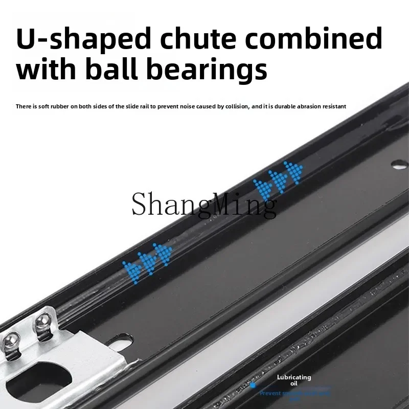 

CLL pull-out desktop slide hidden bay window desk countertop telescopic guide rail extension track hardware accessories