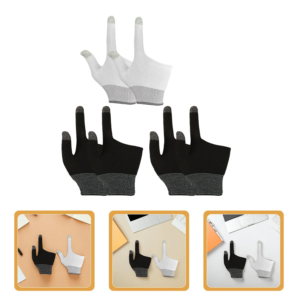 

3Pairs Mobile Gaming Finger Gloves Breathable Touchscreen Finger Sleeves Sweat Absorption Phone Game Gloves Precise Control