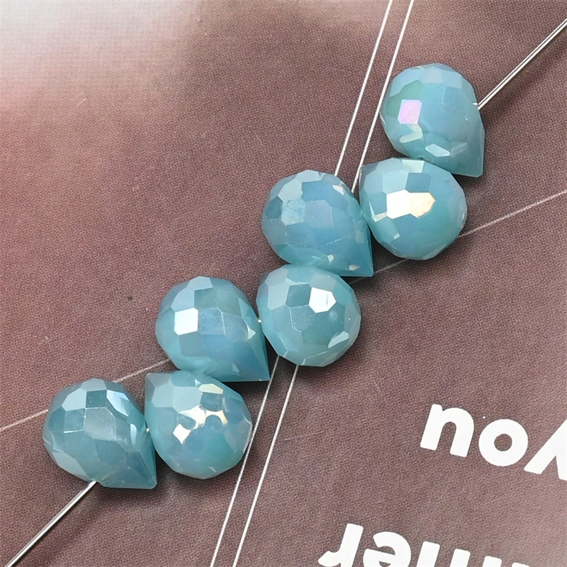 10*8mm Tsjechische Crystal Waterdrop Kralen Glanzende Facet Glazen Aardbei Kralen voor Sieraden Maken Handwerken DIY Handgemaakte Accessoires