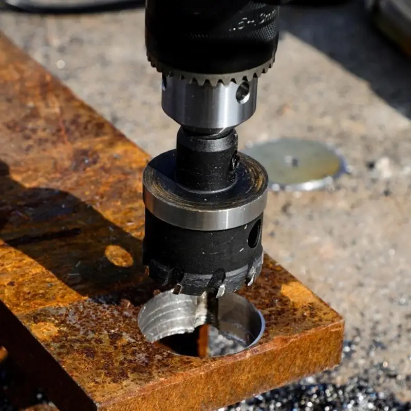 

652F MultiPurposes Hole Cutting Tool Metal Hole Cutter for Wood Metal Board Low Resistance Tool with Wrenchs Tool