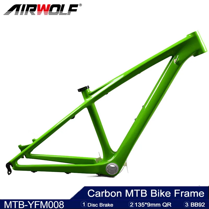 

Airwolf T800 Carbon MTB Frame 26er Carbon Bike Frame 26 Mountain Carbon Bicycle Frame 135*9mm Disc Brake Bike Frameset