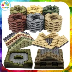 Children's building block toy sandbag barrier military fortress base accessories 50/100/150PCS package toy wholesale store