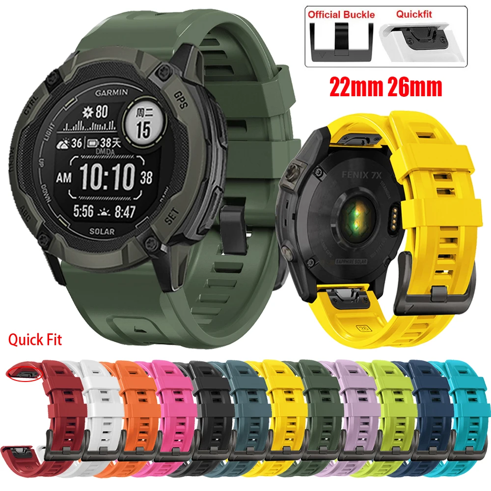 الرياضة سيليكون QuickFit حزام الساعات ل غارمين غريزة 2X سوار Forerunner 965 935 S60 S62 Smartwatch 22 26 مللي متر اكسسوارات