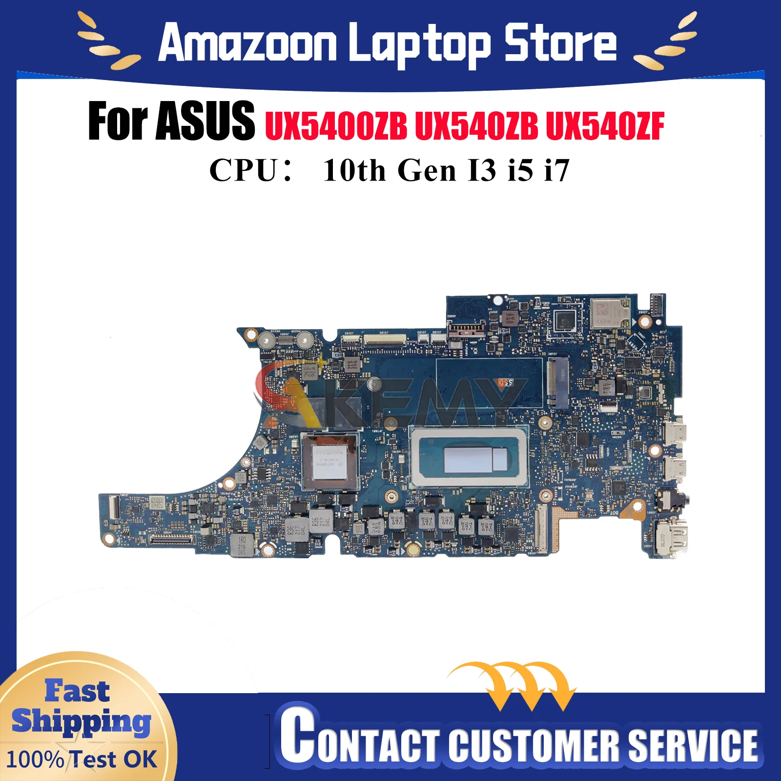 

UX5400ZB Laptop Motherboard For ASUS BX5400ZB P5400ZB UX540ZB UX5400 BX5400ZF RX5400ZF UX540ZF Mainboard With 10th Gen I3 i5 i7