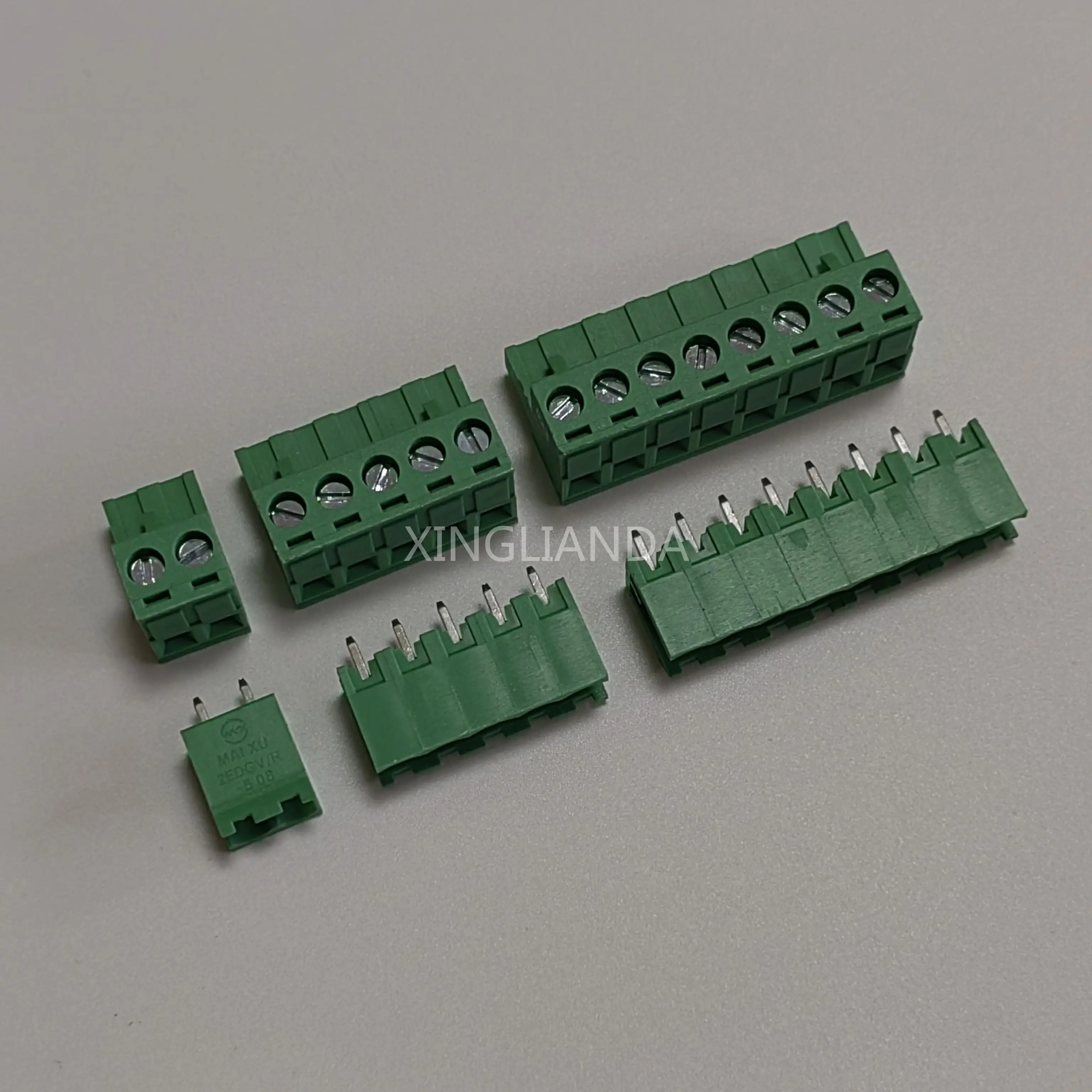 2EDG5.08 Straight Needle 2/3/4/5/6/7/8/9/10/12Pins Terminal plug type 300V 10A 5.08mm pitch PCB connector screw terminal block