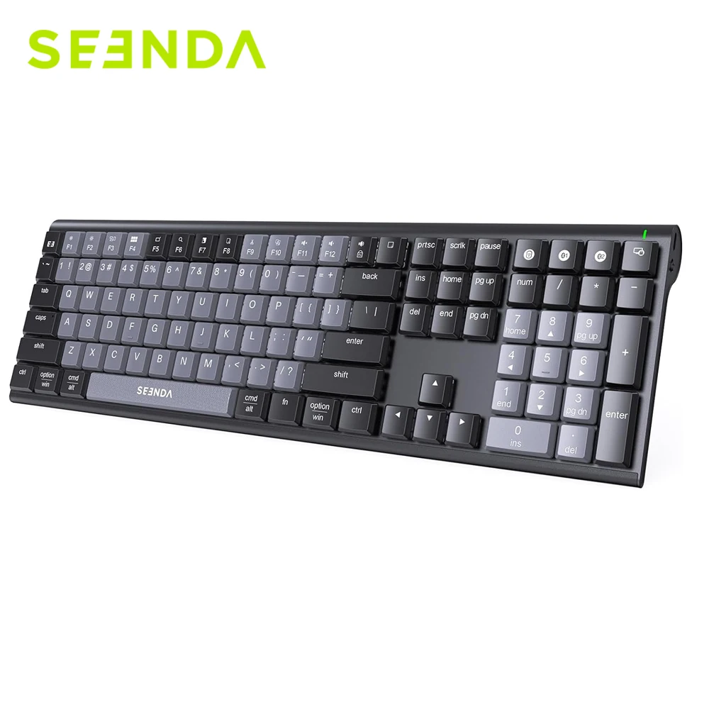 

Seenda Bluetooth Wireless Mechanical Keyboard USB-C Quick Rechargeable Keyboards for Laptop Smart TV PC Tablet Smartphone