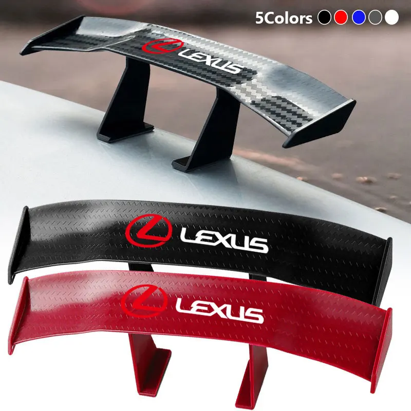 Mini Spoiler Traseiro de Fibra de Carbono para Carro, Mini Asa Decorativa para Lexus CT ES LS GS IS HS LF-30 NX RX UX GX LX LM LC