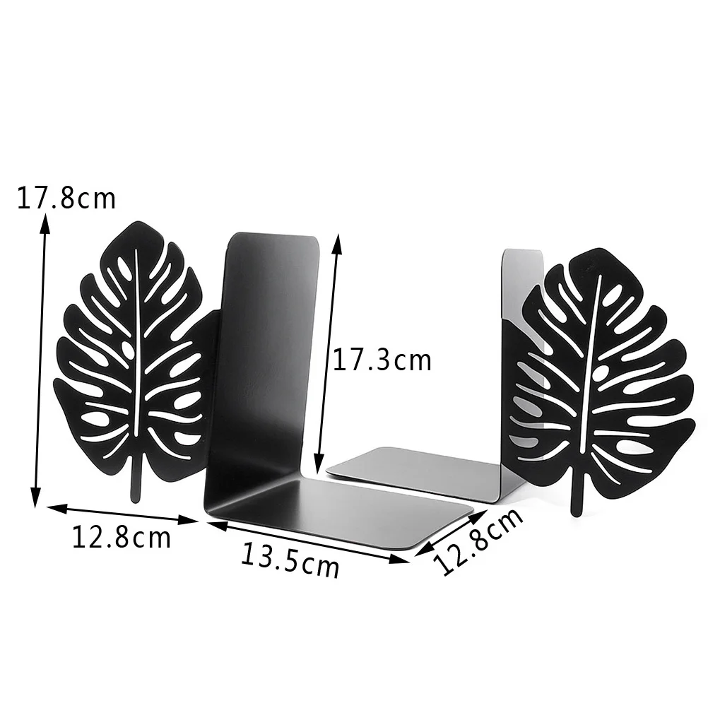 نهاية كتب على شكل شجرة الموز باللون الأسود المعدني للأرفف، منظم كتب داعم للديكور شديد التحمل، حامل غير قابل للانزلاق للمدرسة