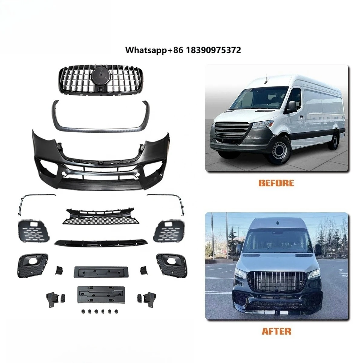PP Body Kit for SPRINTER W907 2018+ Change to A-M -G Style | Easy Installation | High Quality