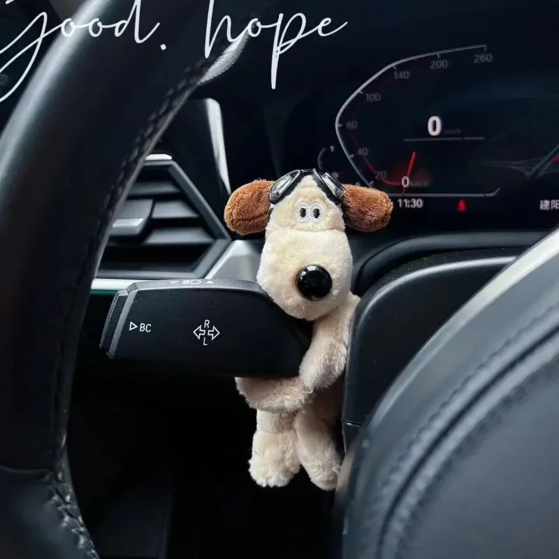 Decoración de embrague de cachorro de peluche, limpiaparabrisas de coche, interruptor de señal de giro, decoración, bonito perro, limpiaparabrisas de coche, muñeca, accesorios interiores
