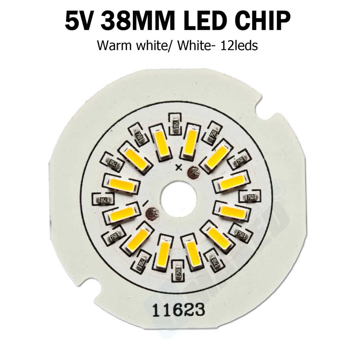 10/50pcs 5V SMD led Chip bead 38mm 3W led table Desk lighting source 3000K 6000K  aluminum PCB diy bulb downlight spotlight