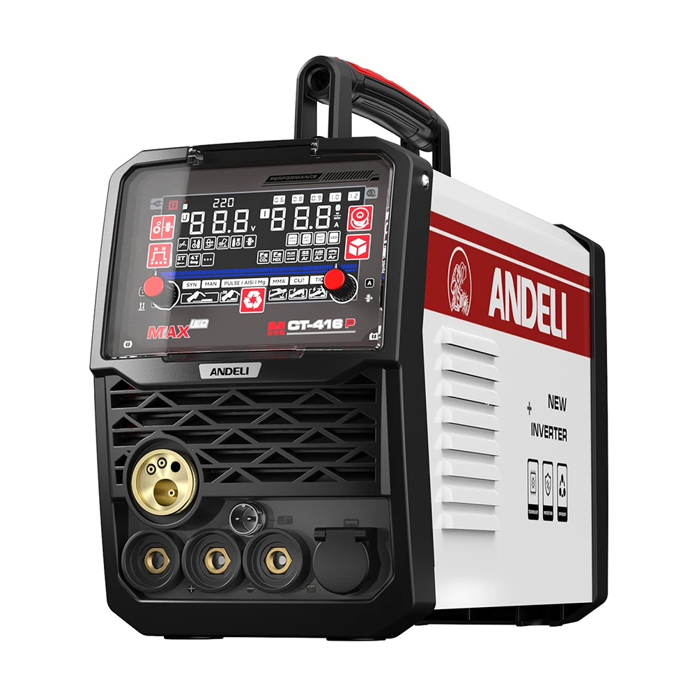 

ANDELI 6 in 1 MIG Welding Machine with Pulse MIG/HF TIG/CUT/Stick Aluminum MIG Welder Semi-automatic /Gasless Welding