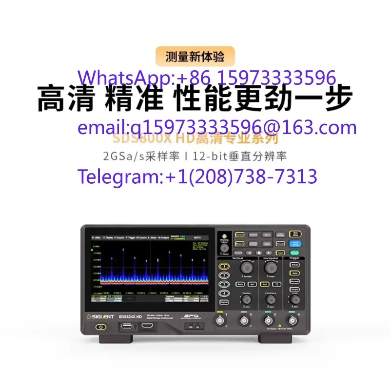 New 12-bit Oscilloscope SDS802/04/12/14/22/24X HD High Resolution 2GSa/s 70-200MHz 2/4CH Touch Screen Digital Oscilloscop
