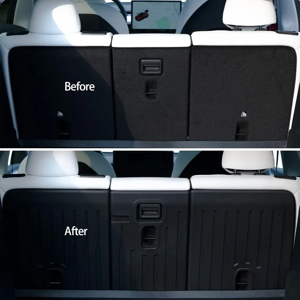 Seats Back Protector Fit for Tesla Model Y 2021-2024 All Weather TPE Rear Seat Backrest Mats 5 Seater Cover Accessories 3 PCS