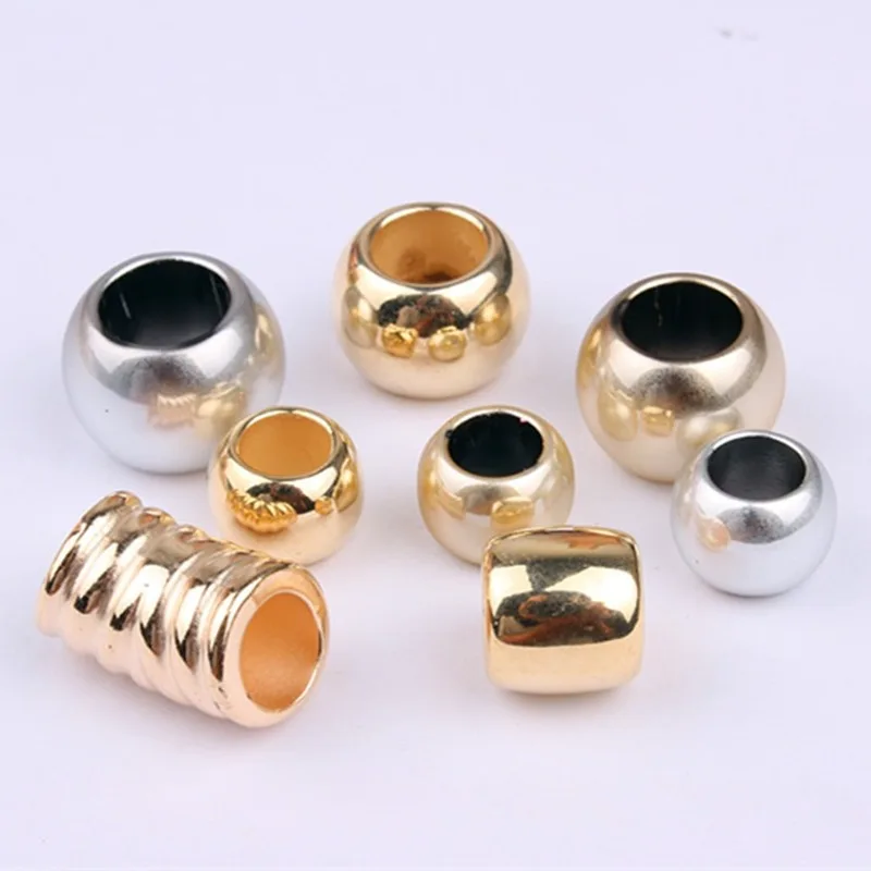 10Pcs African Hair Jewelry Braid Accessories Decorations Gold Silver Hair Ring Tubes Cuffs Dreadlocks Dread Plastic Beads