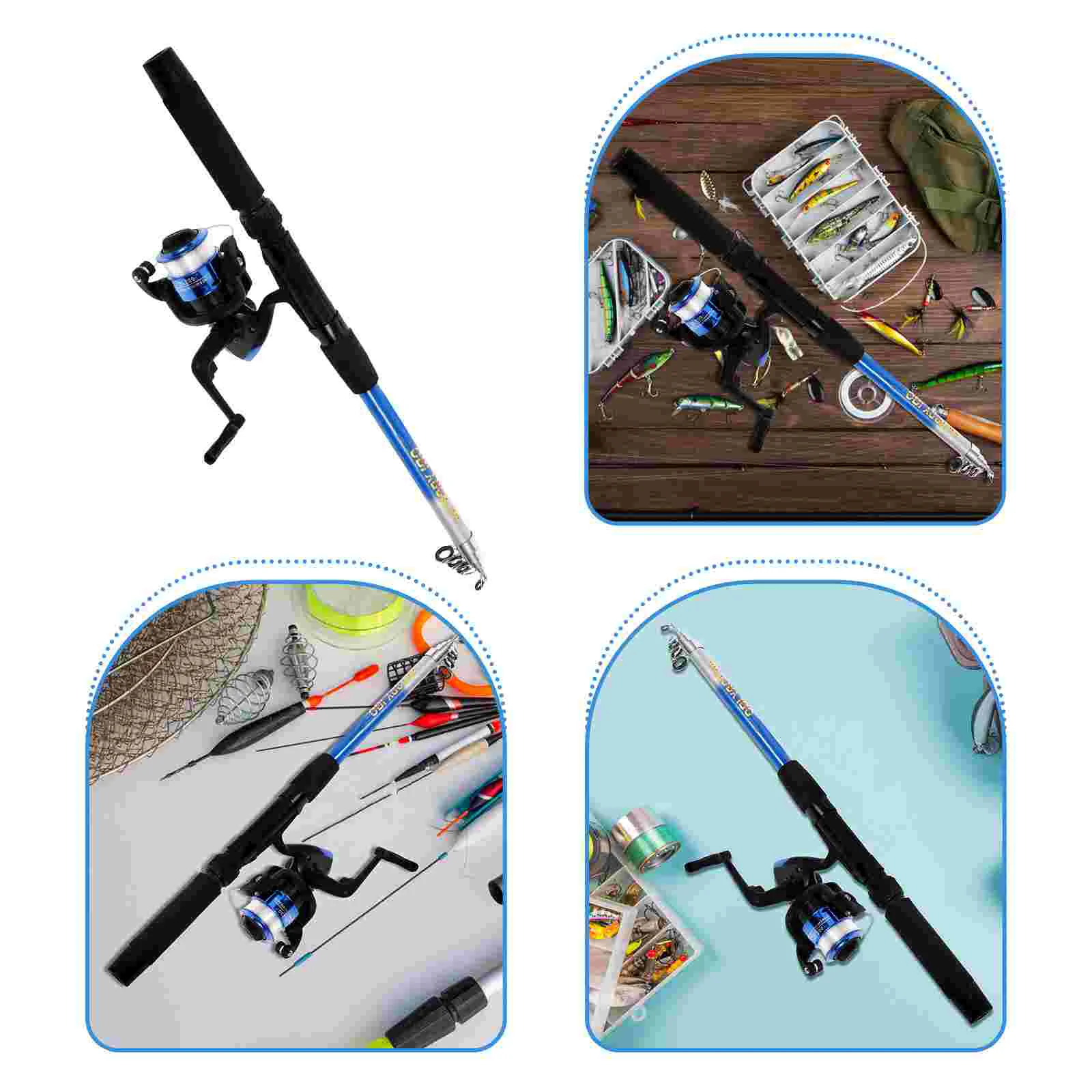 

1 Set Convenient Fishing Rod Telescopic Fishing Pole Portable Angling Rod Angling Supply