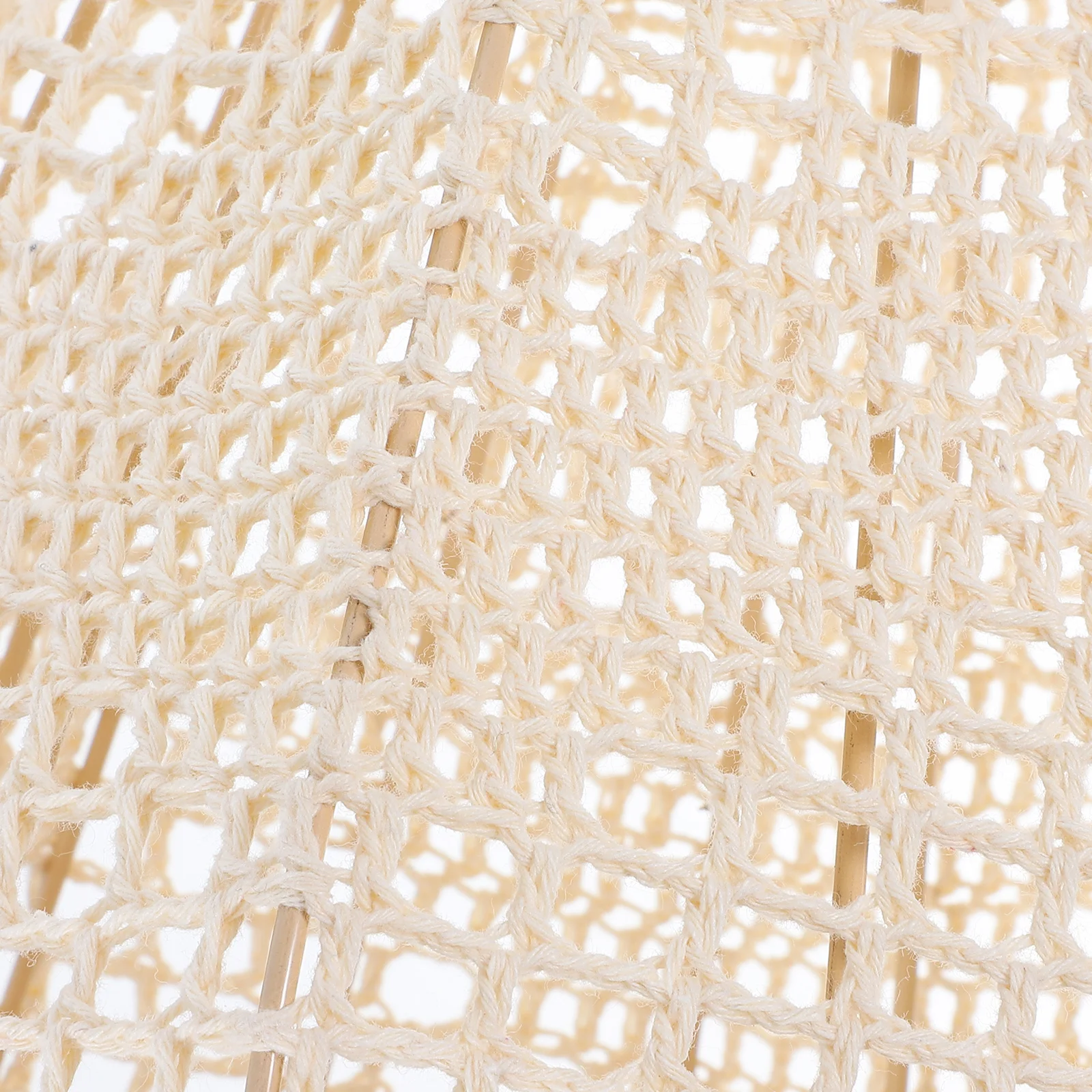 اليدوية البيج القطن حبل المنسوجة عاكس الضوء بوهو نمط السقف قلادة مصباح أرضي غطاء خفيف الزخرفية عاكس الضوء الزخرفية #6