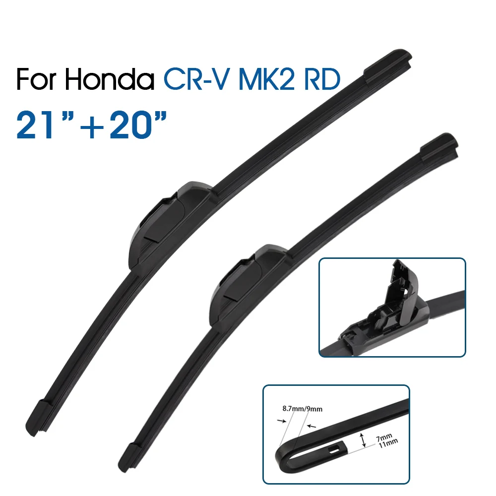 

BROSHOO Car Wiper Front Window Windscreen Windshield Wiper Blades 21"+20" For Honda CR-V MK2 RD 2002-2006 Auto Accessories