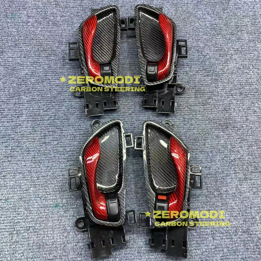 100% Real Carbon Fiber Interior Door Handle For Honda Civic 2016 2017 2018 2019 2020 2021