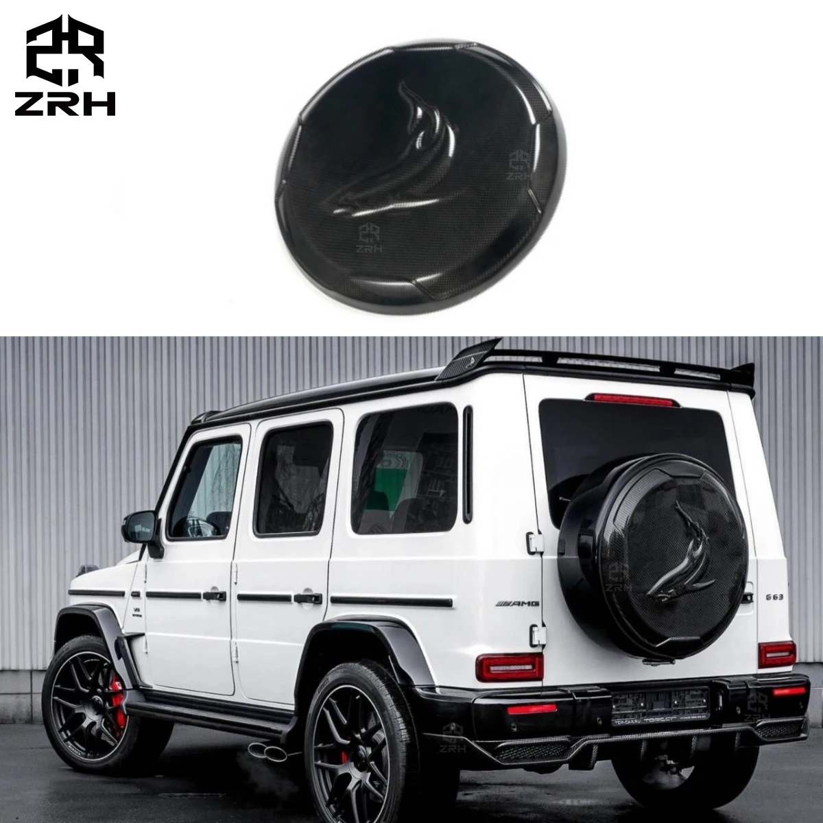 

Внешние детали, запасной чехол для шин в стиле TC, сухое углеродное волокно для Mernz G Class W464 G500 G63 2019+, чехол для запасного колеса