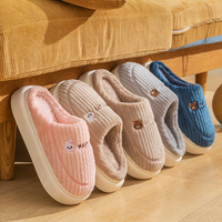 Cotton slippers for women, winter new style, indoor living, warm home, woolen slippers for men, autumn and winter