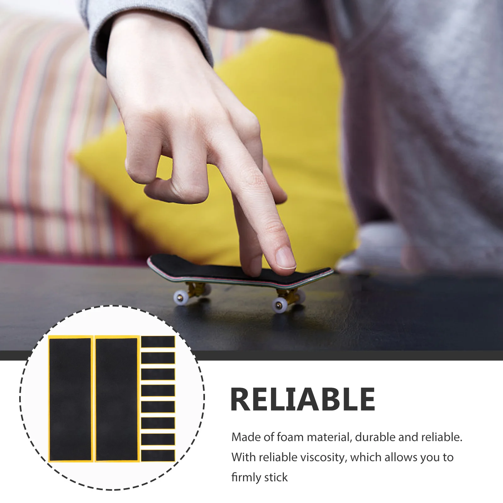 10 قطعة شريط لحام رغوة لألواح الأصابع عدم الانزلاق الأصابع ملصق لزوجة قوية المضادة للانزلاق حصيرة ل لوح التزلج الاصبع