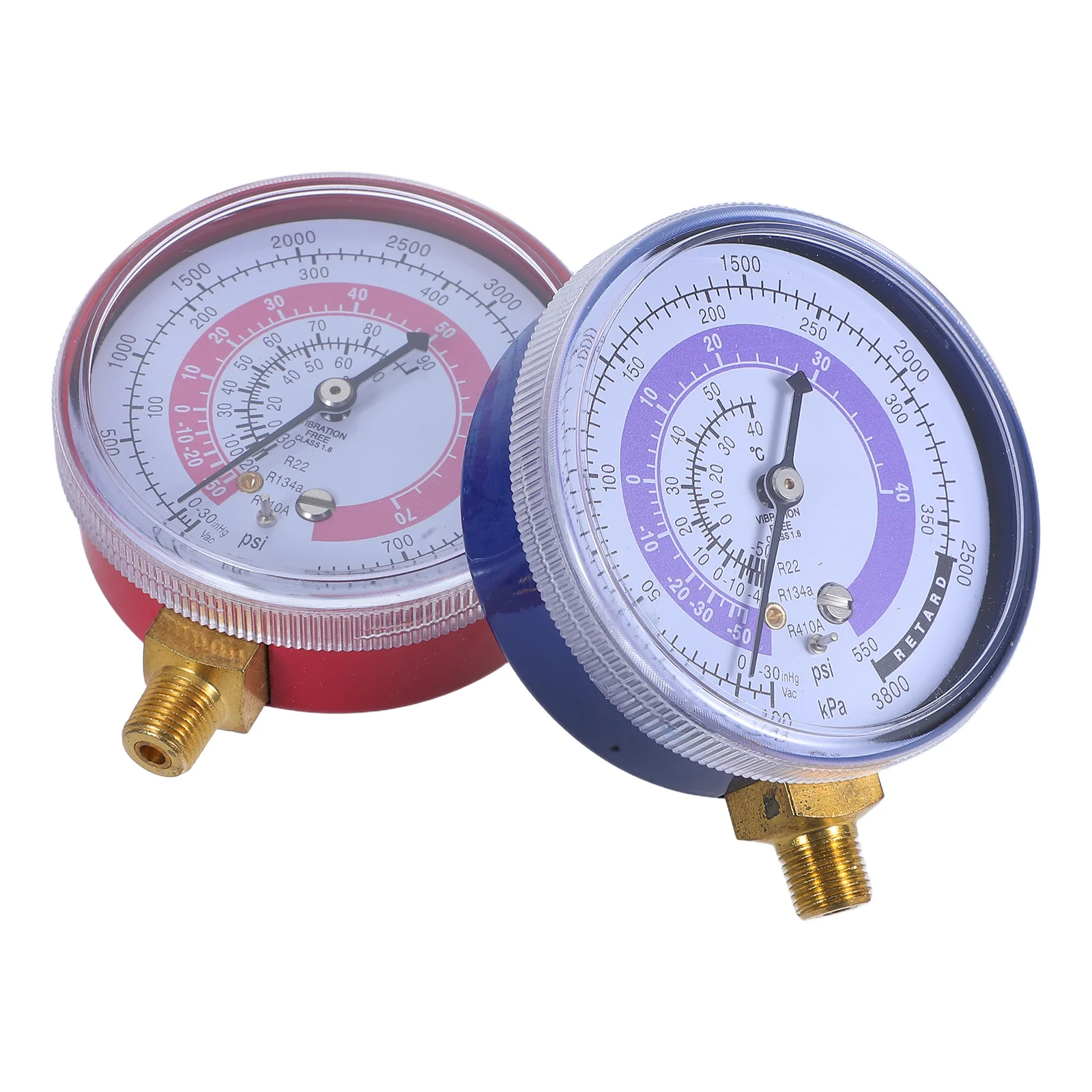 

2pcs Air Conditioning Gauge Set Refrigerant Manifold Pressure Meter For Ac Hvac Dual High Low Recharge Tool Monitoring System
