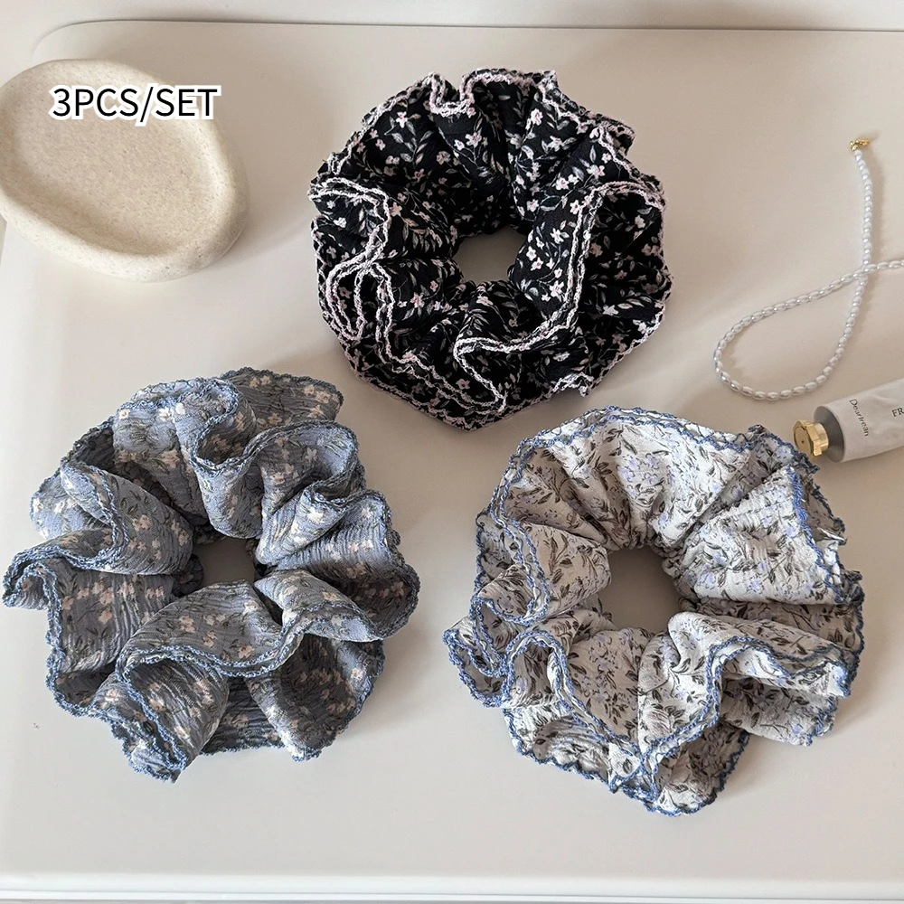 

Flower large hair band accessories new For women scrunchies korean elastic elegant fascinators vintage popular adults kpop 2026