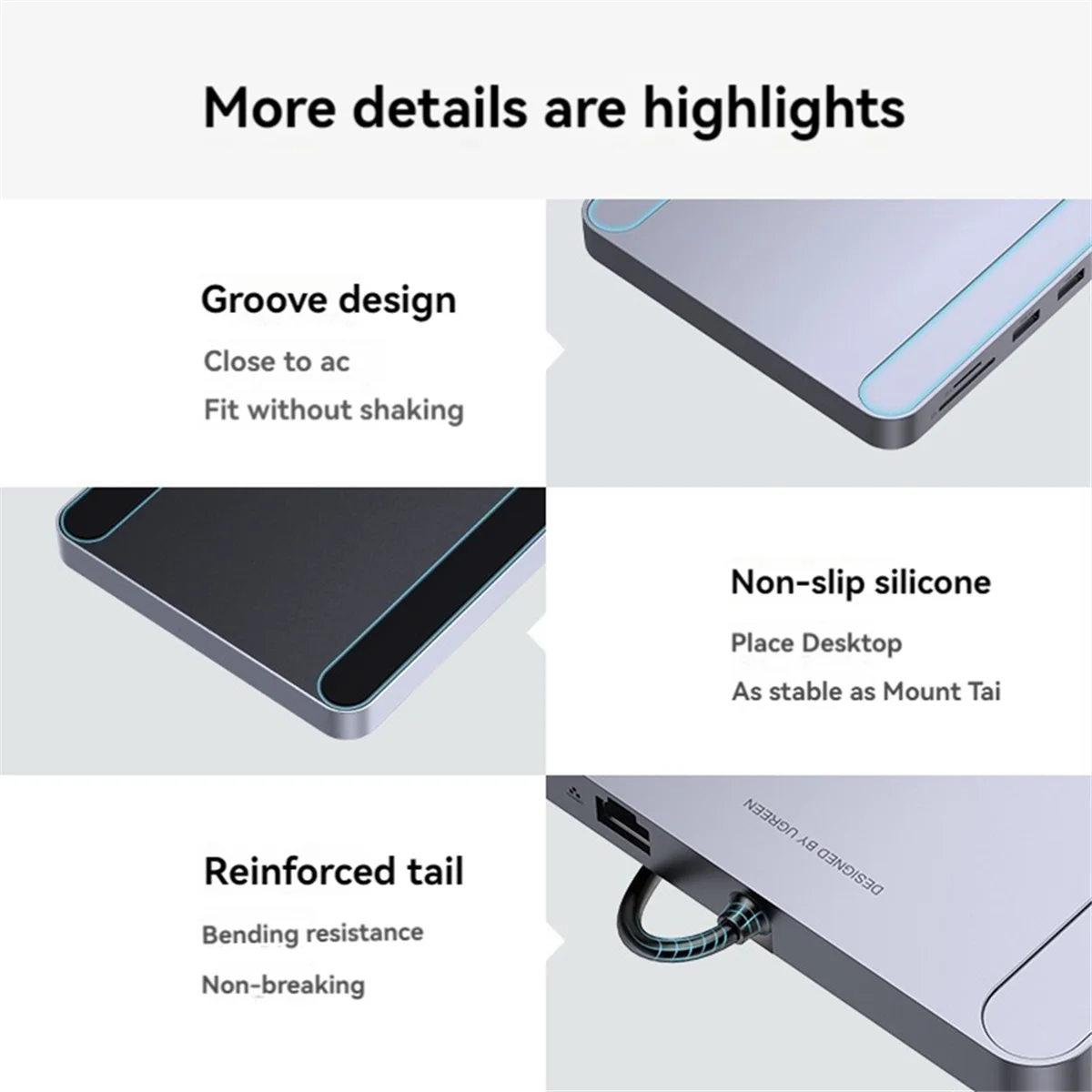

SuperDeals USB C Hub 7in1 Docking Station Type-C to Gigabit Network Card 3-Port USB Card Reader for IMac 2021 IMac Accessories