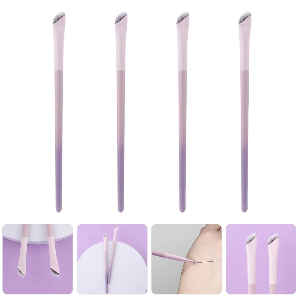 

4Pcs Angled Scythe Eyeliner Brush Precision Ultra Makeup Tools Portable Brush Beauty Makeup Set