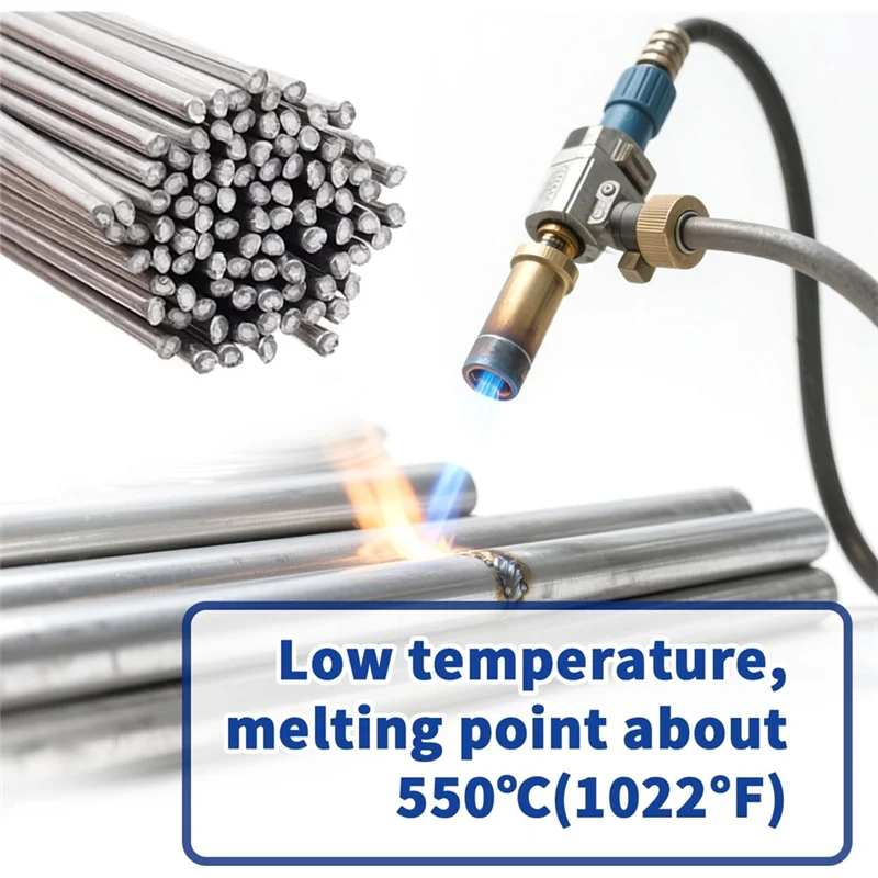 B84B-قضبان لحام ألومنيوم ذات درجة حرارة منخفضة 60 قطعة - 1/16 بوصة × 13 بوصة أعواد لحام منخفضة الذوبان (572 ° ف إلى 752 ° F)، ليس لحام القوس #2