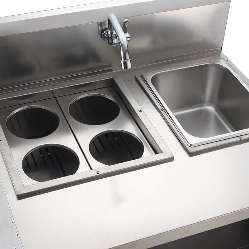 Commercial vertical 4-hole noodle cooking stove, electric vertical kitchen equipment with soup pot