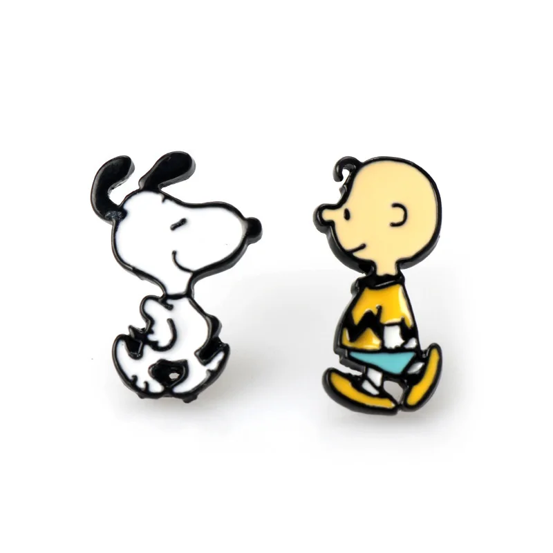 مجموعة أقراط كارتون سنوبي النسائية كارتونية لطيفة مجوهرات الأزياء أقراط الهيب هوب الإبداع أقراط مضحكة هدايا