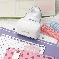 Perforadora cuadrada de 5 agujeros, herramientas artesanales, suministros de encuadernación DIY y encuadernación para cuadernos y diarios