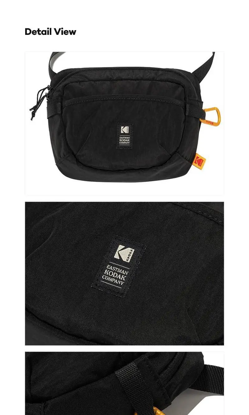 KODAK Retro Casual Kontrastfarbene Outdoor-Umhängetasche mit mehreren Taschen – Detail 15