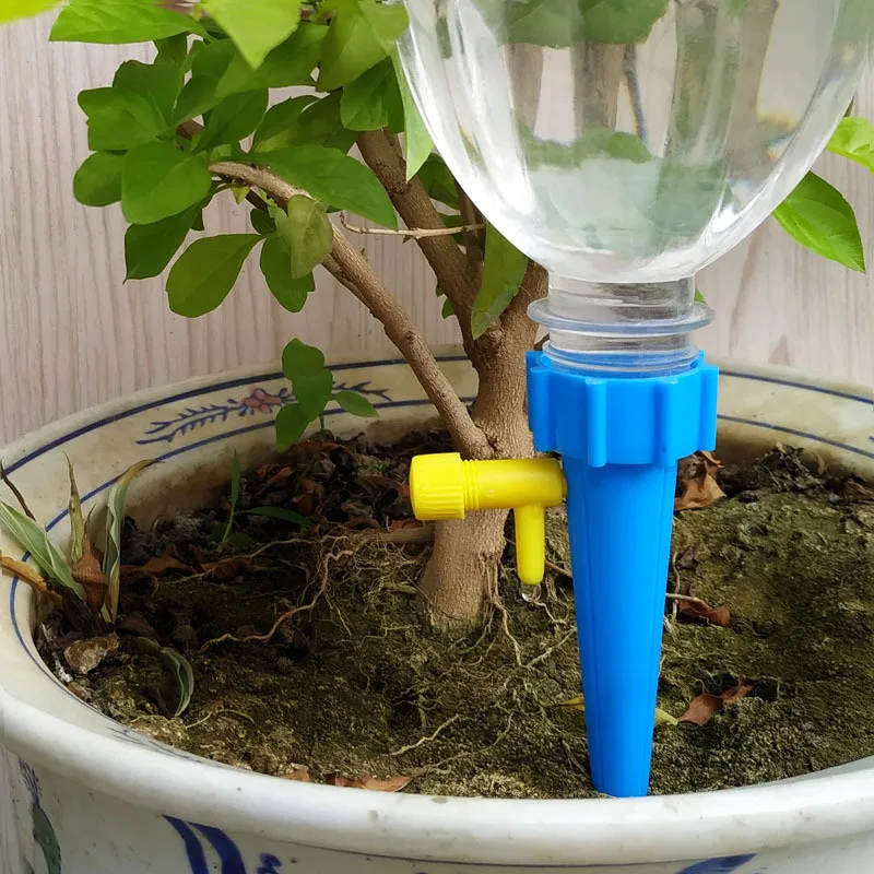 Consistent Plant Self Watering Devices Auto Drip Irrigation Watering System Spikes with Slow Release Control Switch Garden Tool