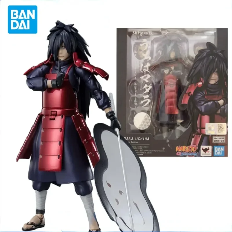 In Stock Original Bandai Naruto S.H.Figuarts SHF Uchiha Madara PVC Anime Action Figures Model Toy Holiday Collectible Doll Gift