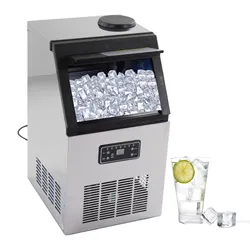 44lbs/24H Electric Ice Maker 11.5kg 25lbs Capacity LCD Control Panel Ice Making Machine for Shop Office EU Plug 220V