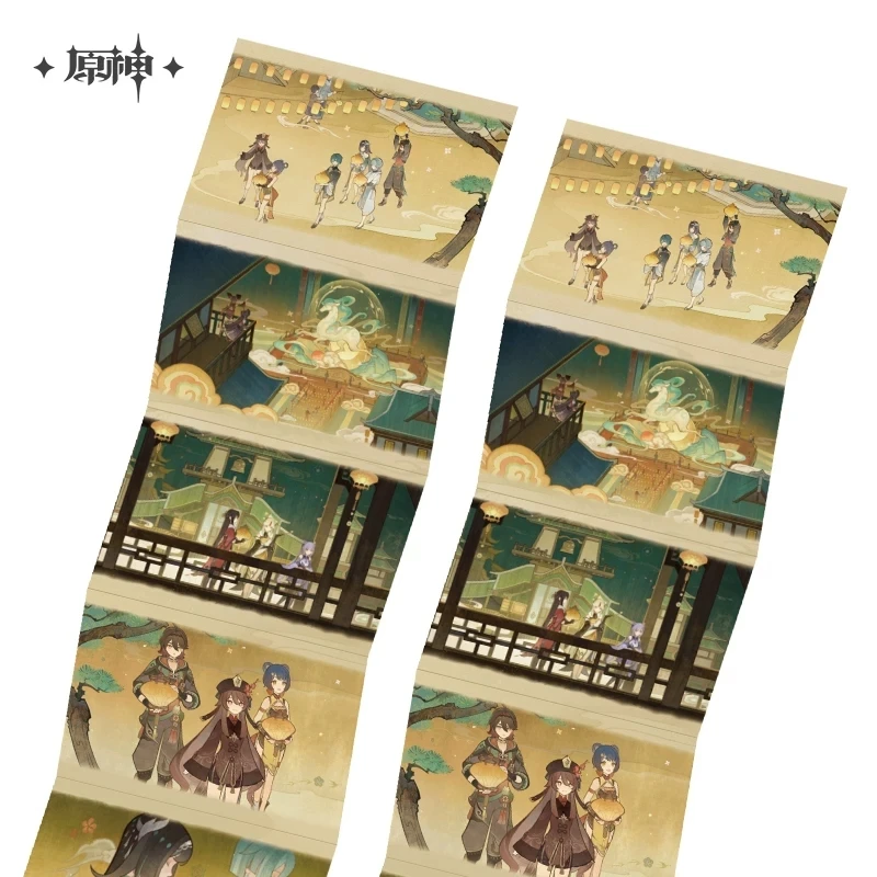 Genshin Impact Official Cosplay Moon Among the Clouds Series Liyue Theme Mini Books Fridge magnet Surroundings Christmas Gifts 4