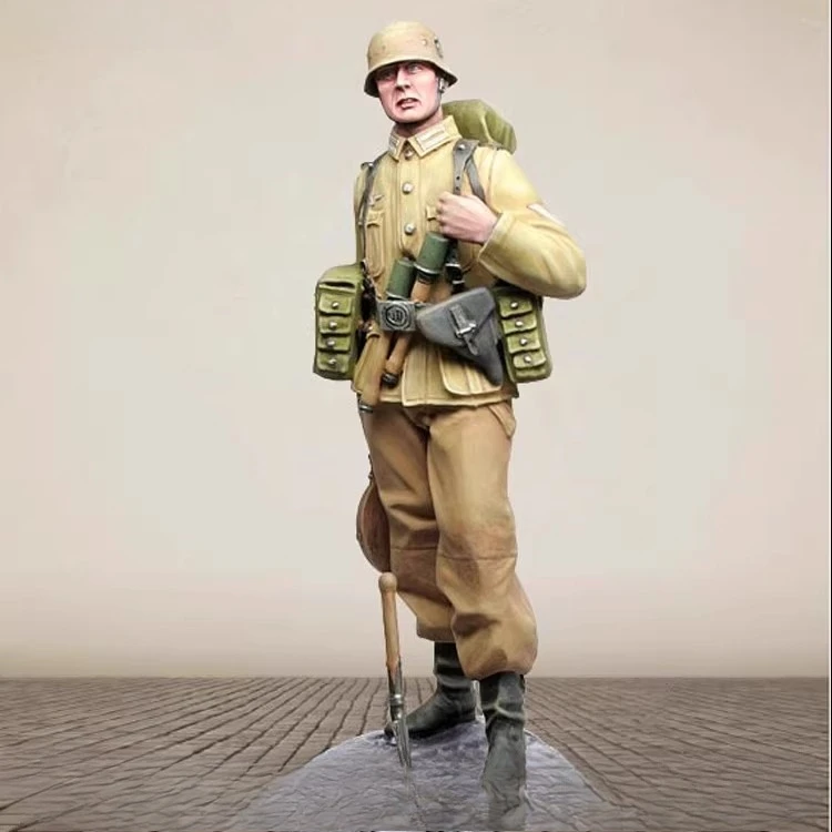 1: 16 gietharsmodel grijze kit slagveldtechniek infanterie 1 persoon model vereist montage ongeverfd