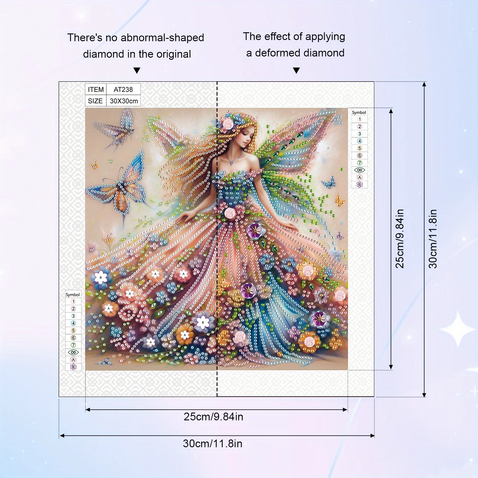 DIY flower fairy 5D Special Shape Diamond Art Kits for Beginners, Diamond Art Painting Kits for Home Wall Decoration Gift