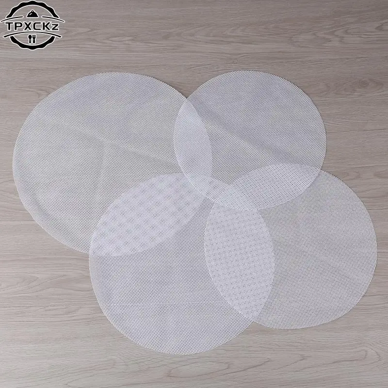 28-36cm Silicone Steamer Non-Stick Pad Round Dumplings Mat baking tools Steamed Buns Baking Pastry Dim Sum Mesh home Kitchen