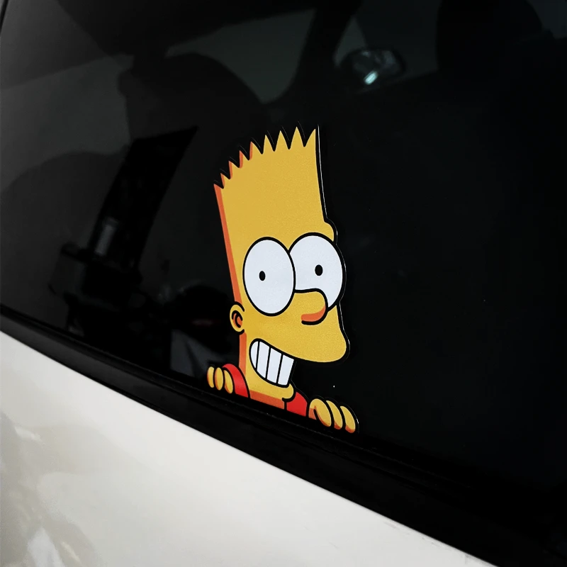 The Simpsons Car Stickers Party Window Stickers Funny Cartoon Reflective Stickers Car Motorcycle Decorative Waterproof Stickerss